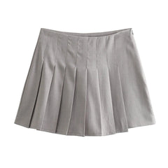 Women Casual Sleeved Shirt and High Waisted Skirt Set