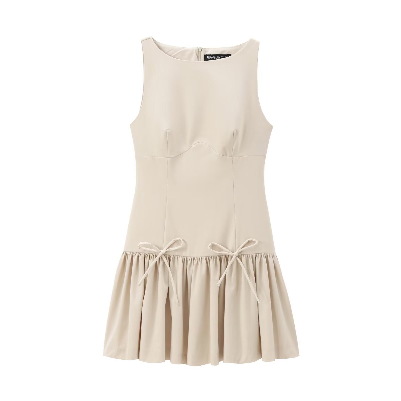 Women Casual Sleeveless Bow Dress