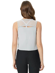 Women Round Neck Cropped Active Tank Top