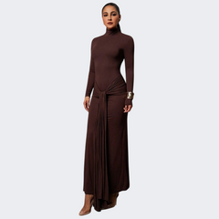 Women Turtleneck Bodycon Long Dress