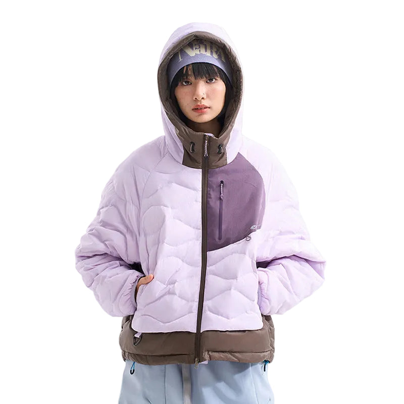 Kids Diamond Stitch Padded Hooded Jackets