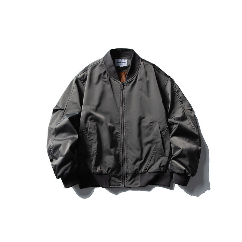 Unisex Casual Retro Bomber Jacket