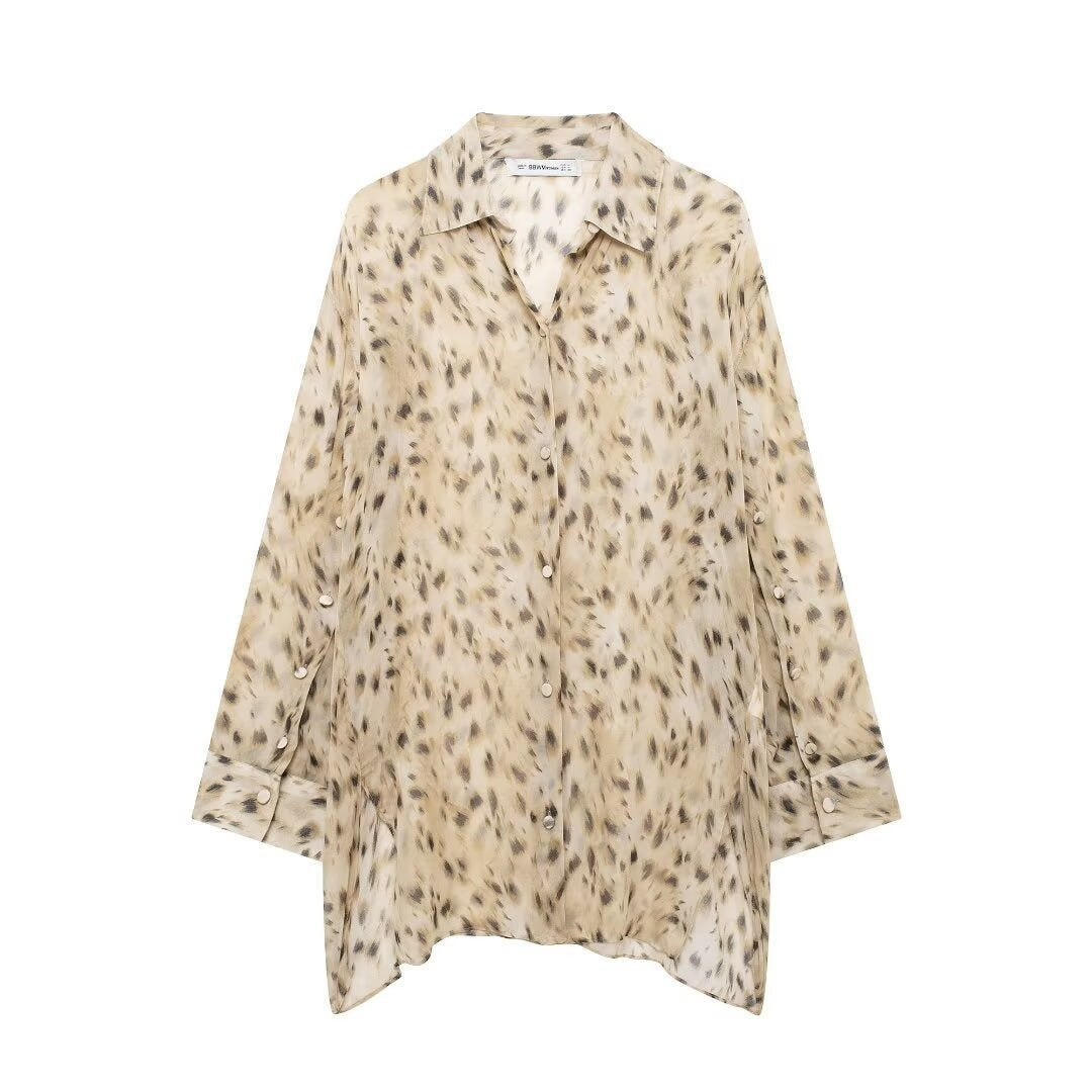 Women Casual Lapel Long Sleeved Shirt + Pants Set