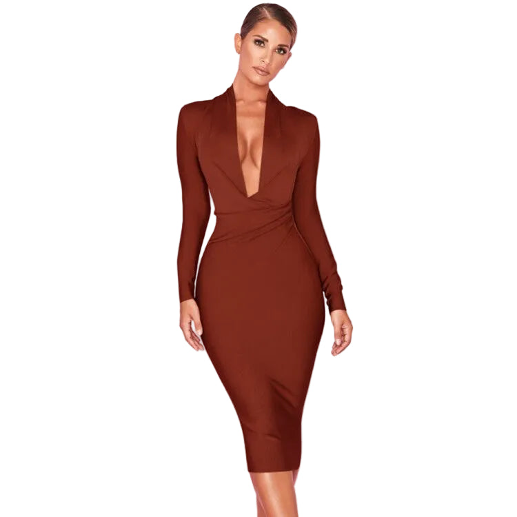 Women Long Sleeve Sexy Bodycon Dress