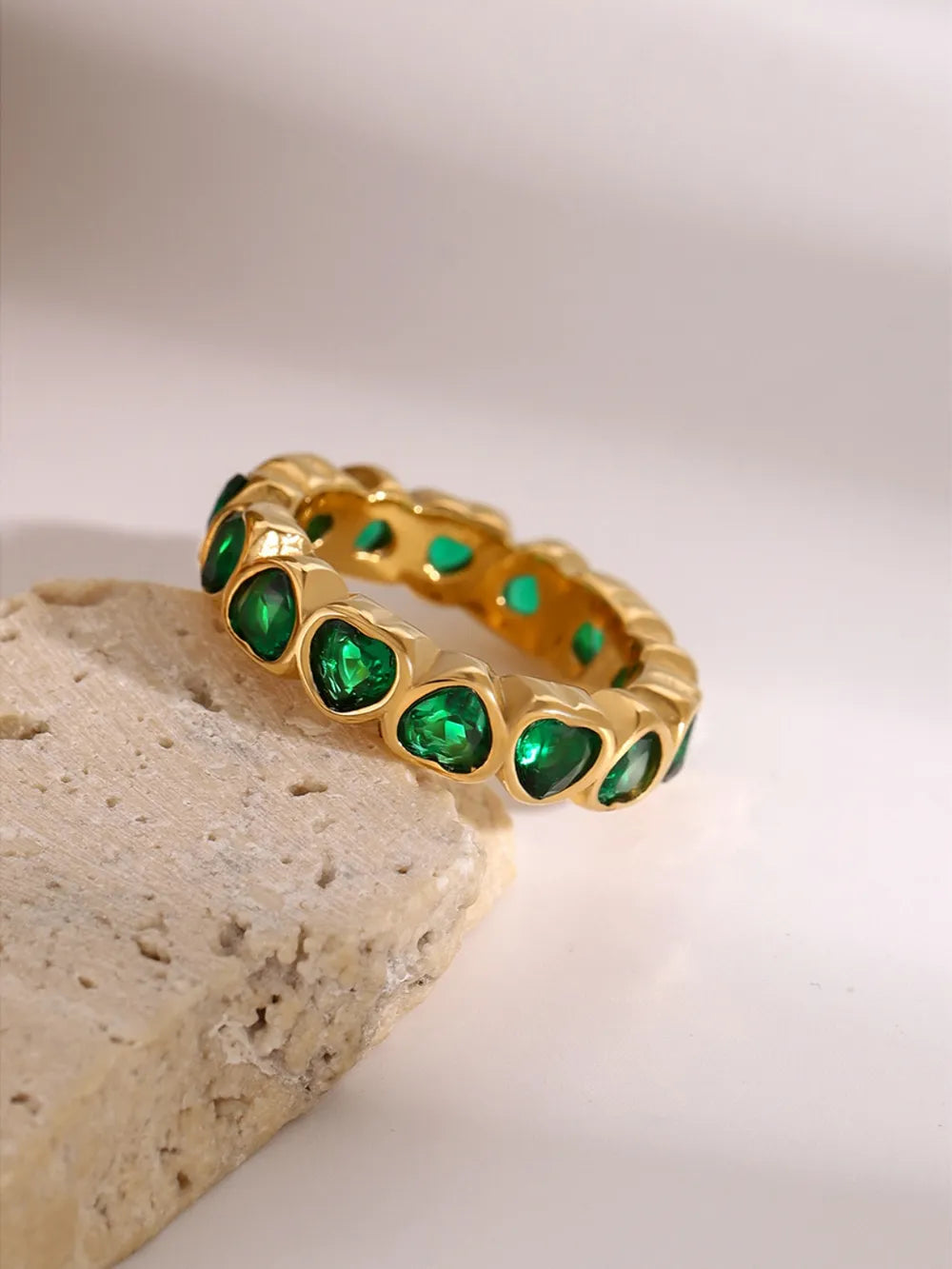 Women 18K Gold-Plated Inlaid Zircon Rings