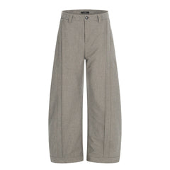 Men Casual Pleated Loose Wide Leg Pants