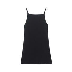 Women Casual Leisure Black Short Dress