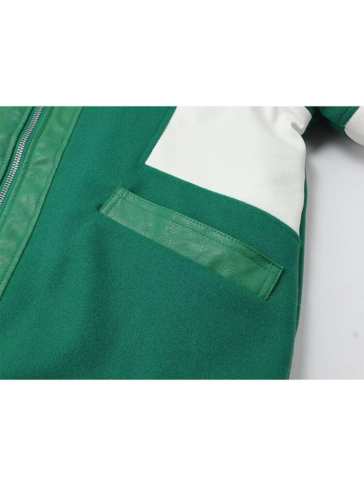 Women Oversize American Baggy Style Baseball Jacket