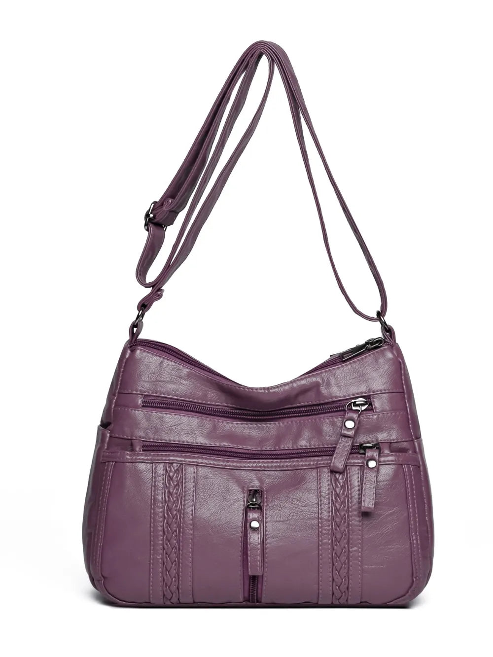 Accessories Women PU Leather Adjustable Strap Shoulder Bag