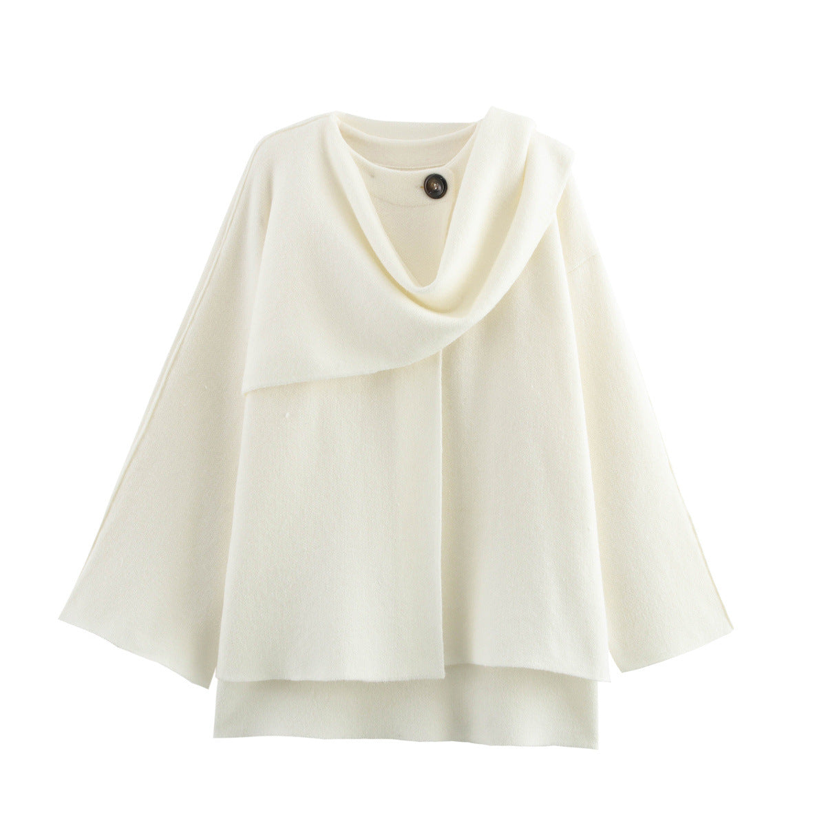 Women Woolen Long Sleeved Cape Coat