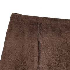 Women Casual Asymmetric Suede Effect Skirt