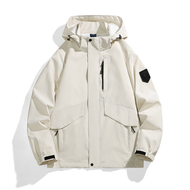 Unisex Long Sleeve Cotton Hooded Jacket
