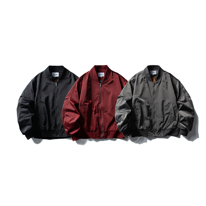 Unisex Casual Retro Bomber Jacket
