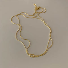 Accessories Women Titanium Steel Knotted Necklace