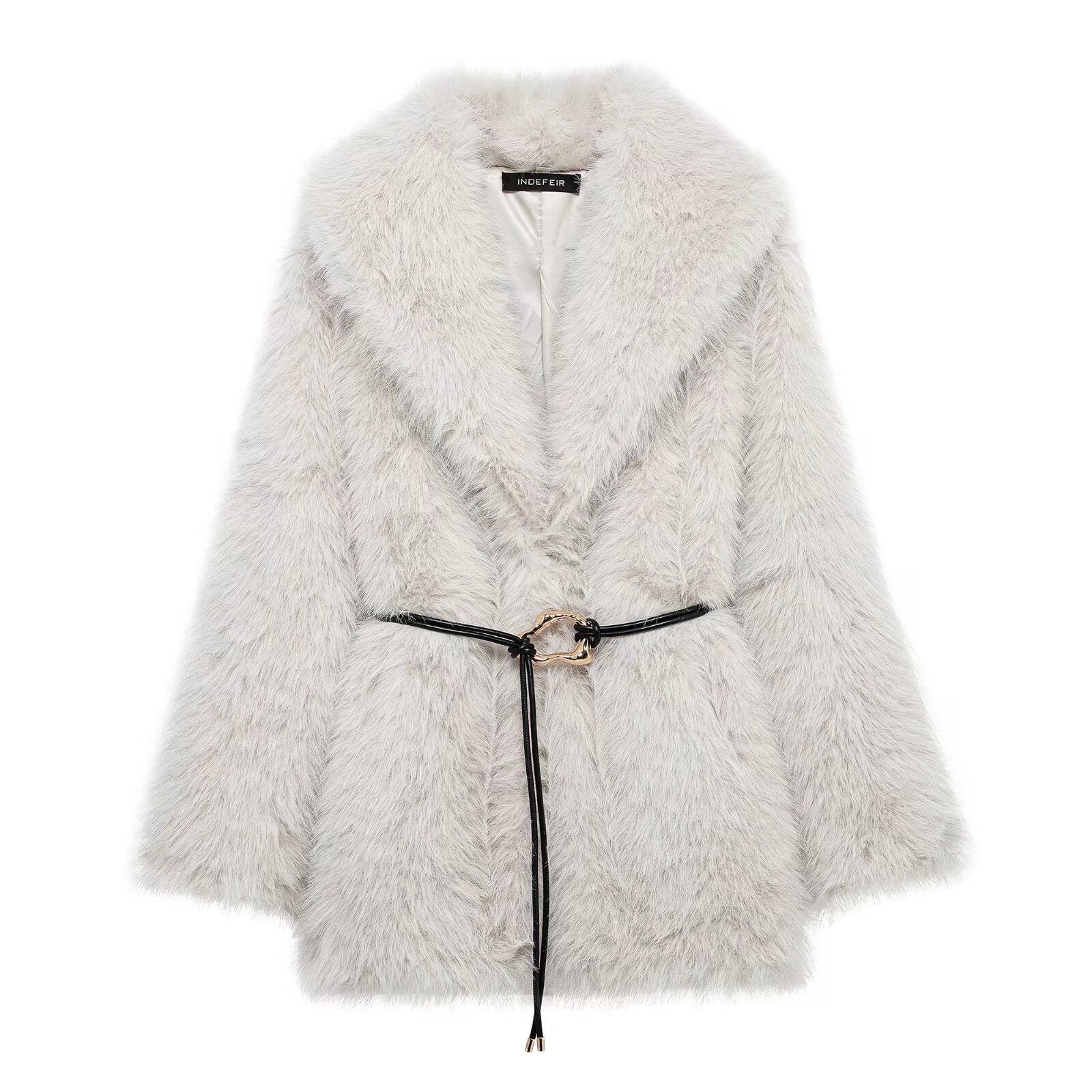 Women Warm Fur Sleeve Long Coats
