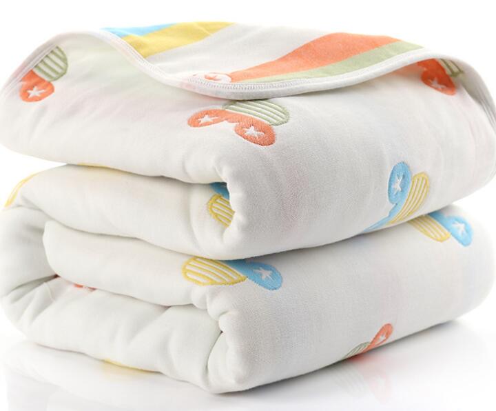 Newborn Muslin Cotton 6 Layers Thick Swaddle Receiving Blankets