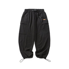 Men Casual Cotton Drawstring Cargo Sweatpants