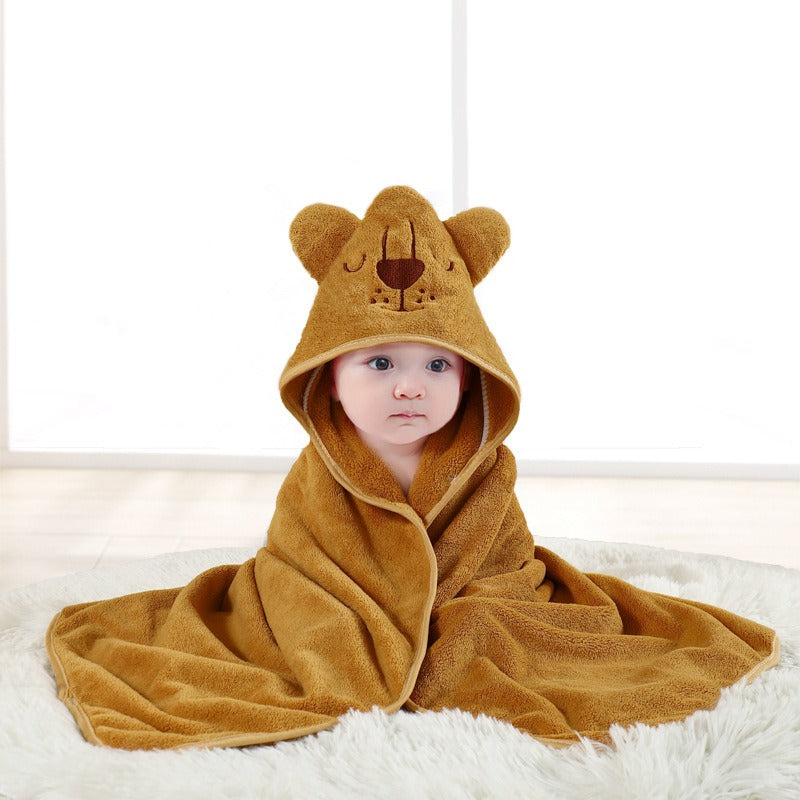 NewBorn Child Baby Cartoon Animal Face Hooded Towel
