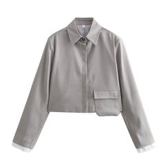 Women Casual Sleeved Shirt and High Waisted Skirt Set