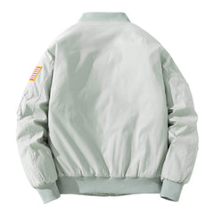 Men Padded Loose Embroidered Baseball NASA Jacket