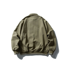Men Casual Zip Loose Varsity Jacket