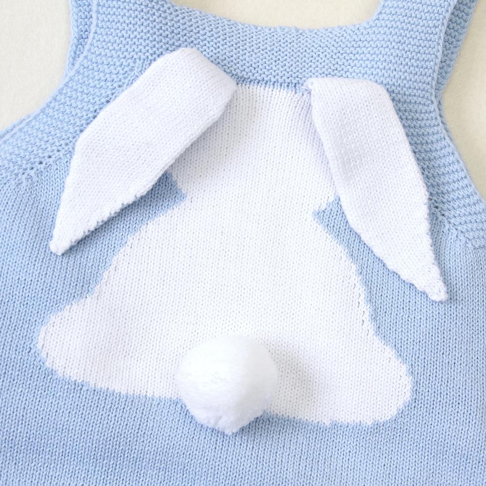 Baby Infant Bunny Rabbit Knitted Jumpsuits One Piece