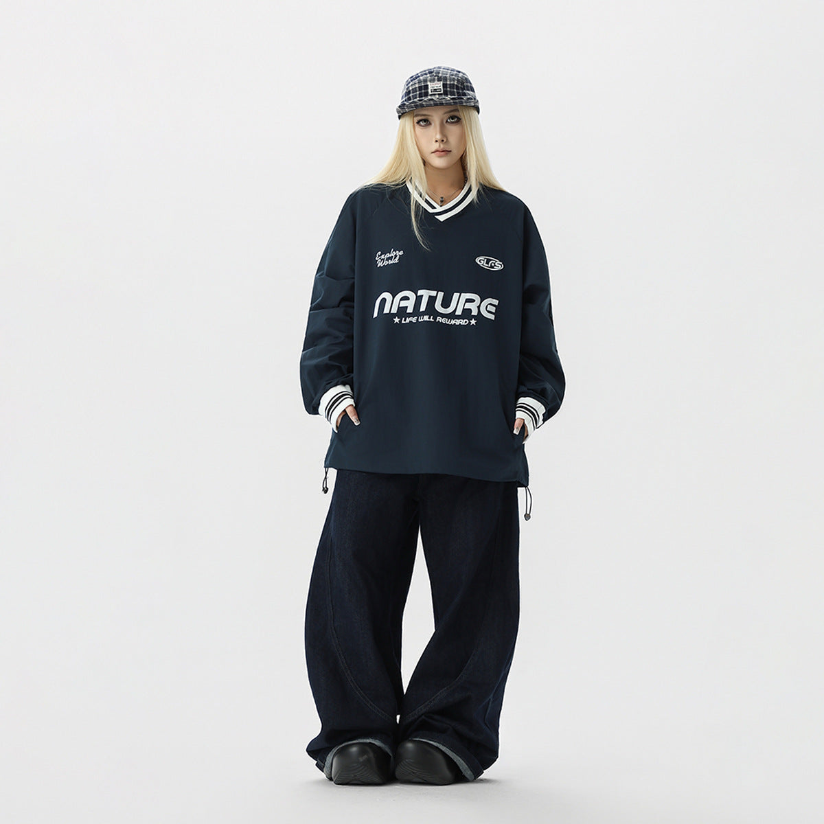 Unisex Casual Pullover Baseball Sweatshirt