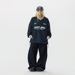 Unisex Casual Pullover Baseball Sweatshirt