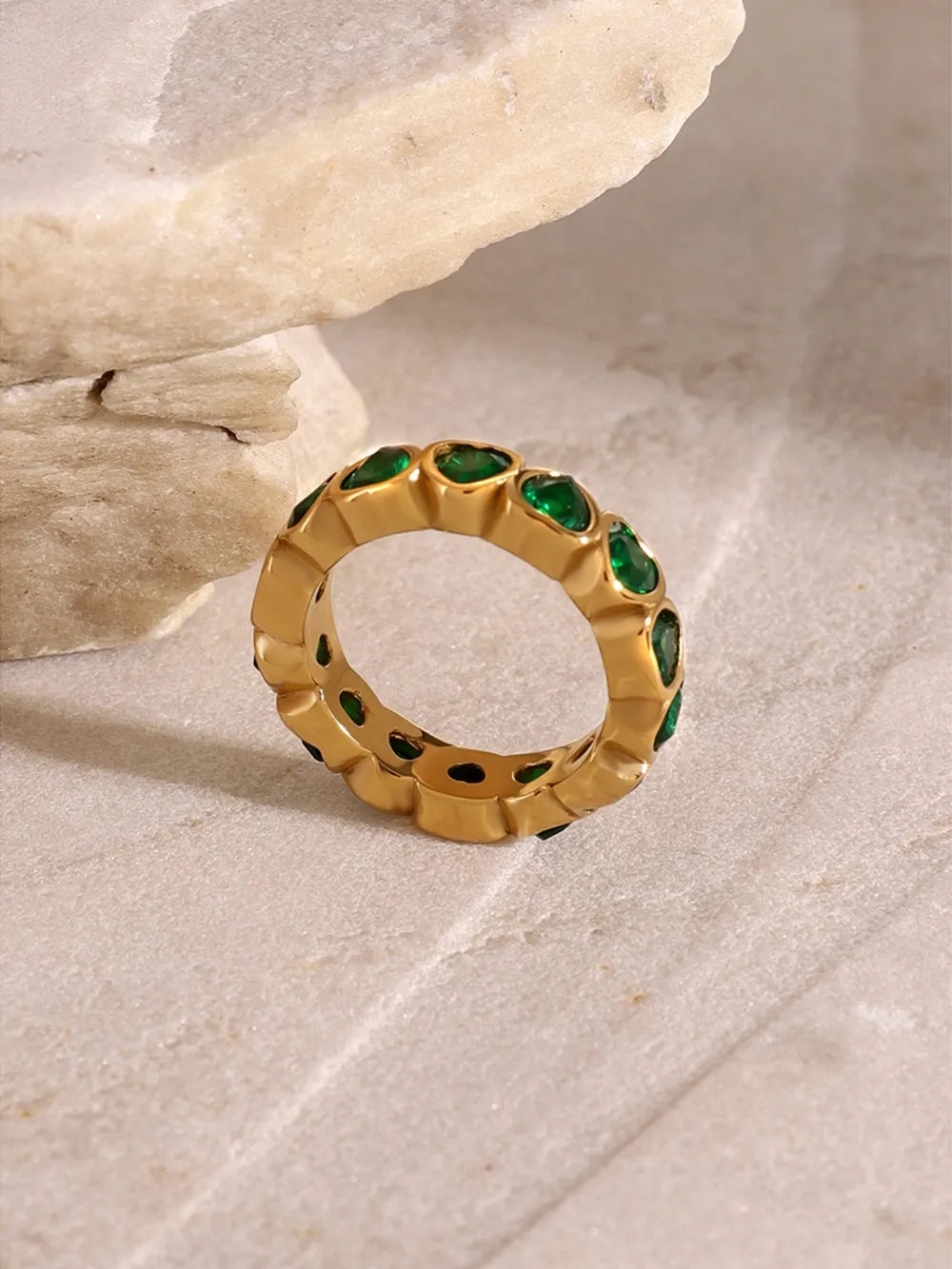 Women 18K Gold-Plated Inlaid Zircon Rings