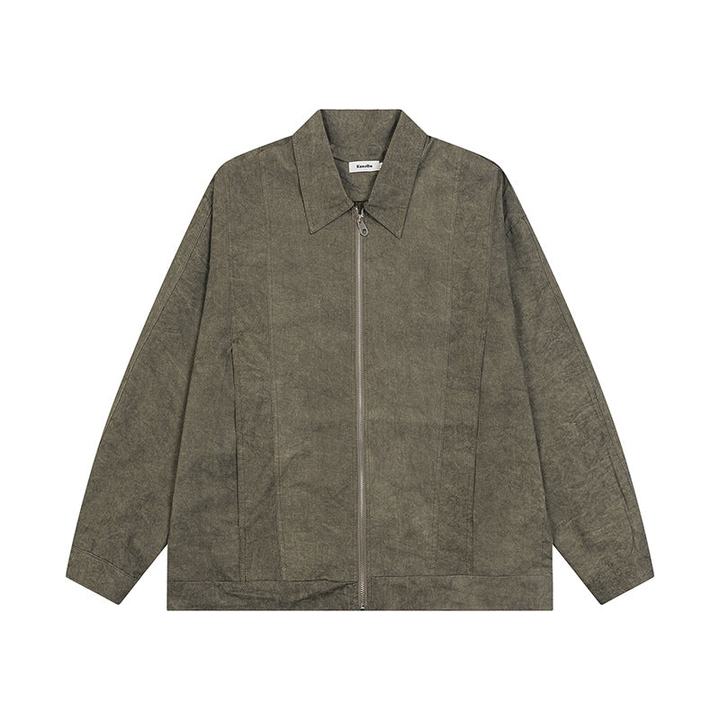 Men Casual Loose Workwear Denim Overshirt