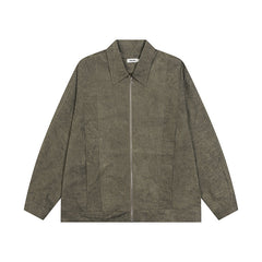 Men Casual Loose Workwear Denim Overshirt