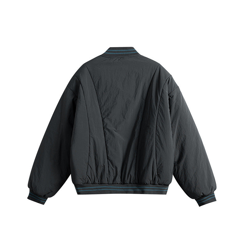 Men Warm Winter Cotton Baseball Collar Jacket