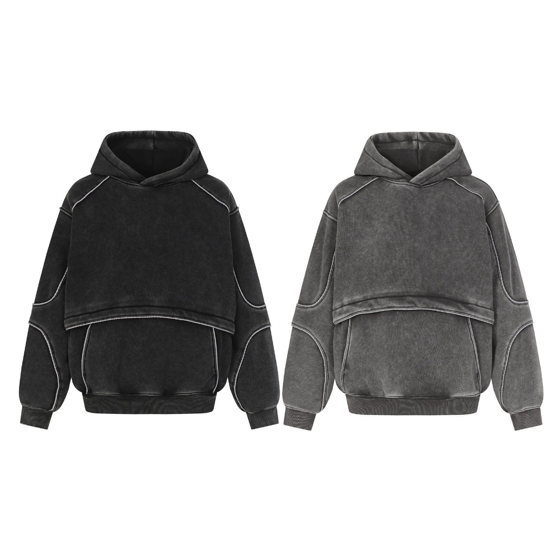 Men Washed Hooded Sweatshirt