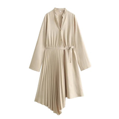 Women Casual Pleated Loose Shirt