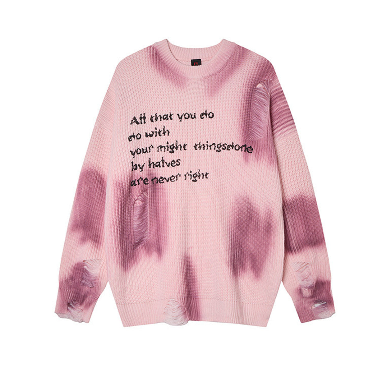 Unisex Knitted Tie Dye Sweater