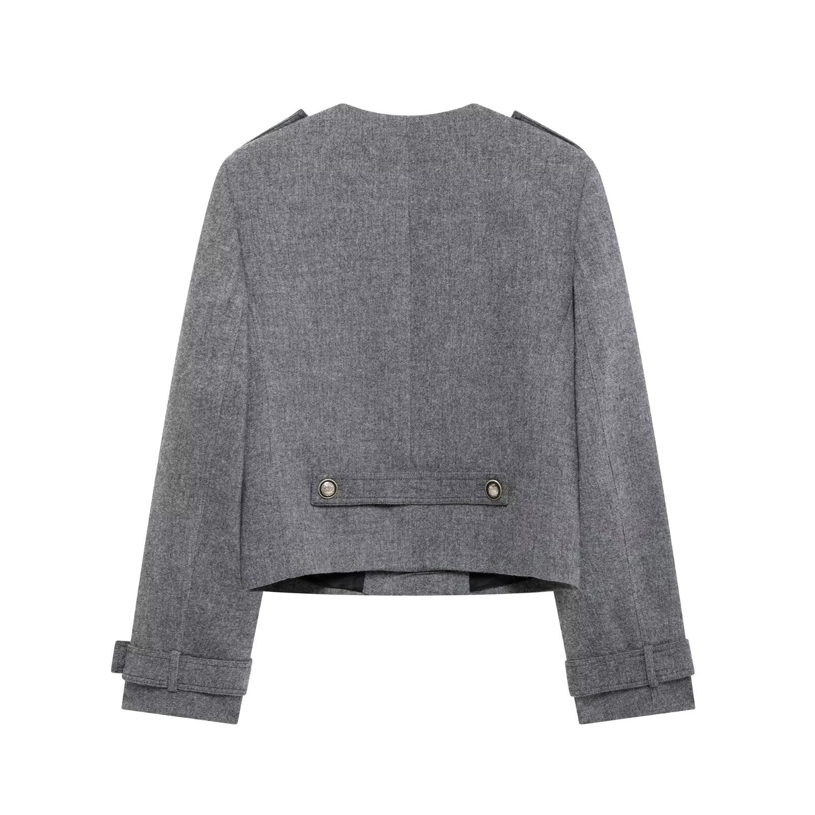 Women Breasted Jacket & Wide Pleated Short Skirt Co Ords
