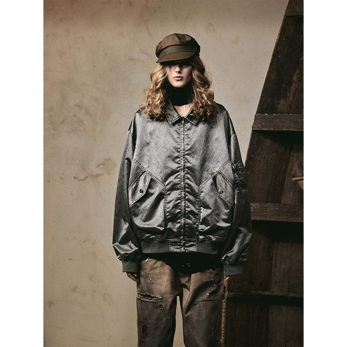 Women Street Retro Splice Jackets