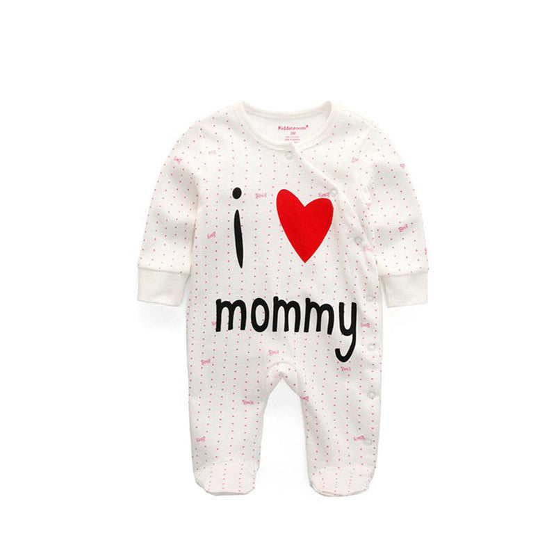 New Born Pure Cotton Double Button Footed Romper