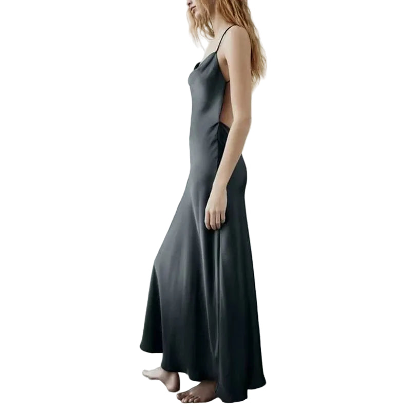 Women Sexy Backless Slip Long Dresses