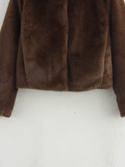 Women Winter Lapel Long Sleeved Woolen Coat