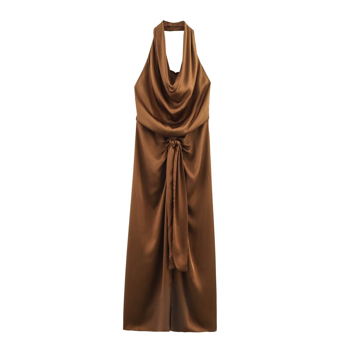 Women Casual Silk Evening Dress