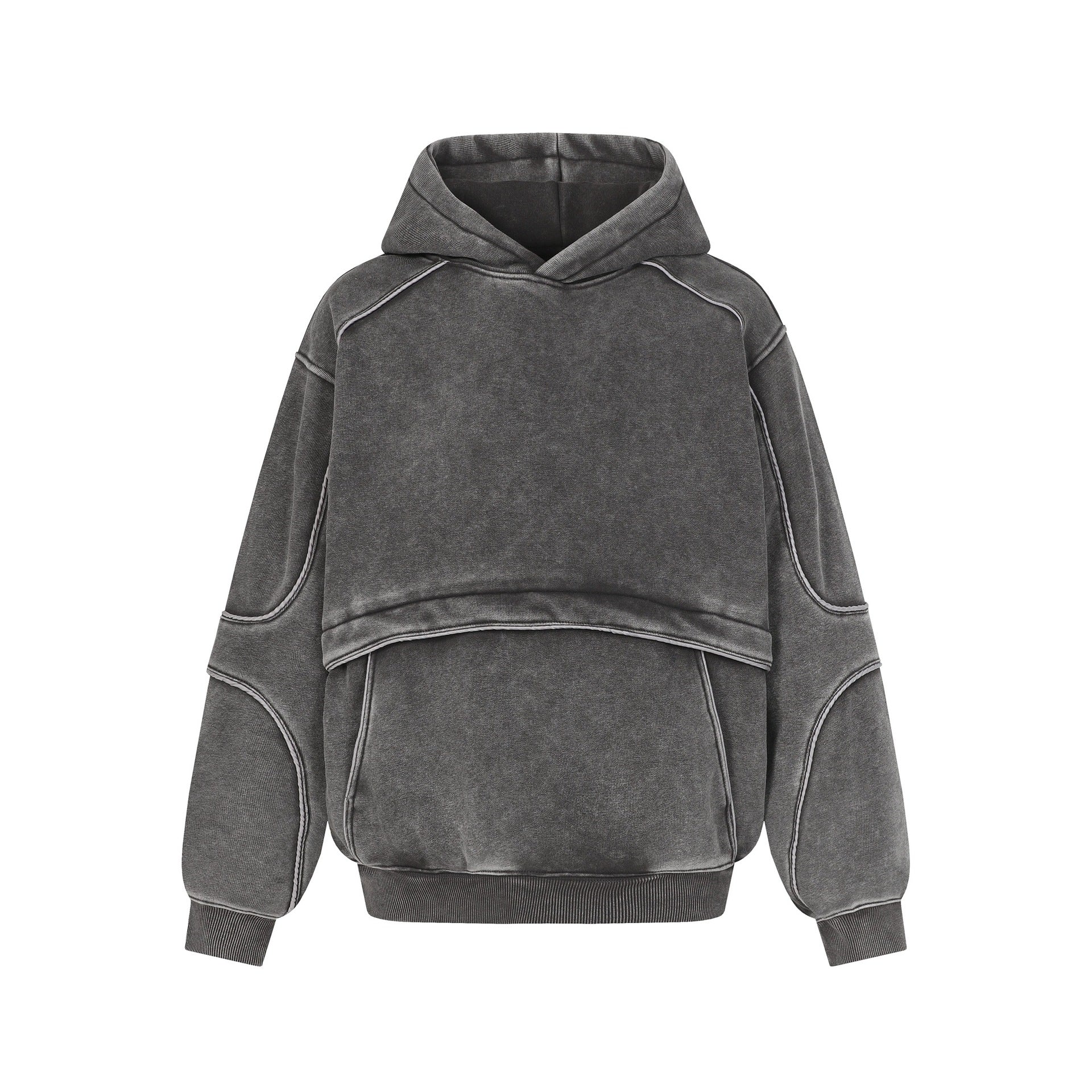 Men Washed Hooded Sweatshirt