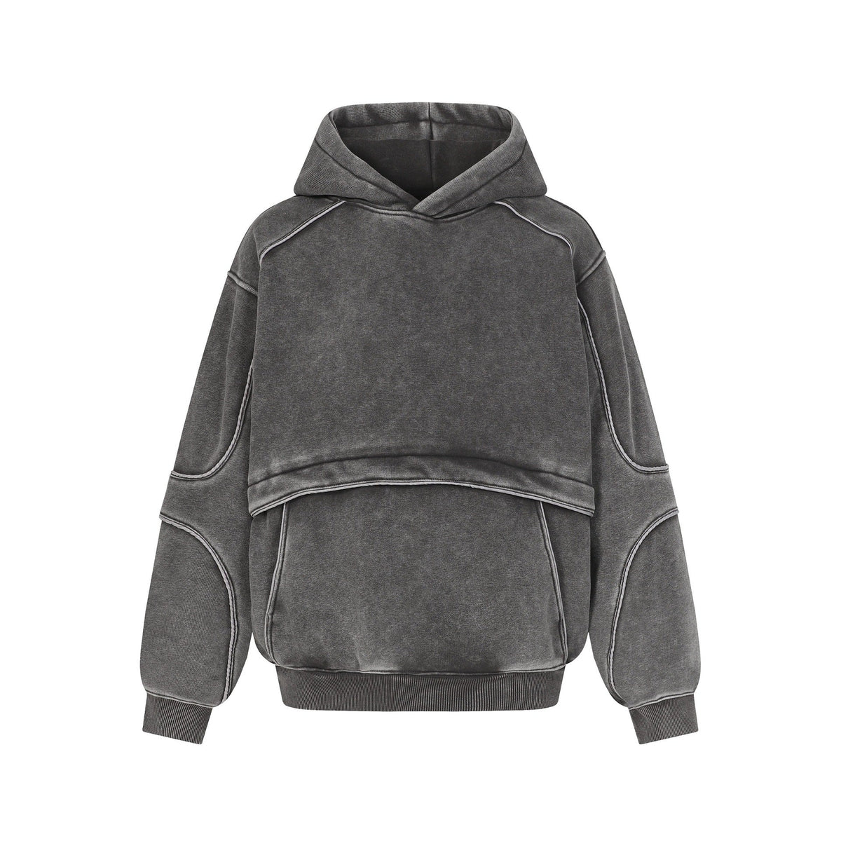 Men Washed Hooded Sweatshirt