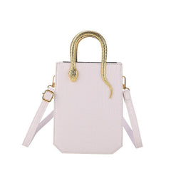 Accessories Stone Pattern Vertical Crossbody Tote PU Handbag