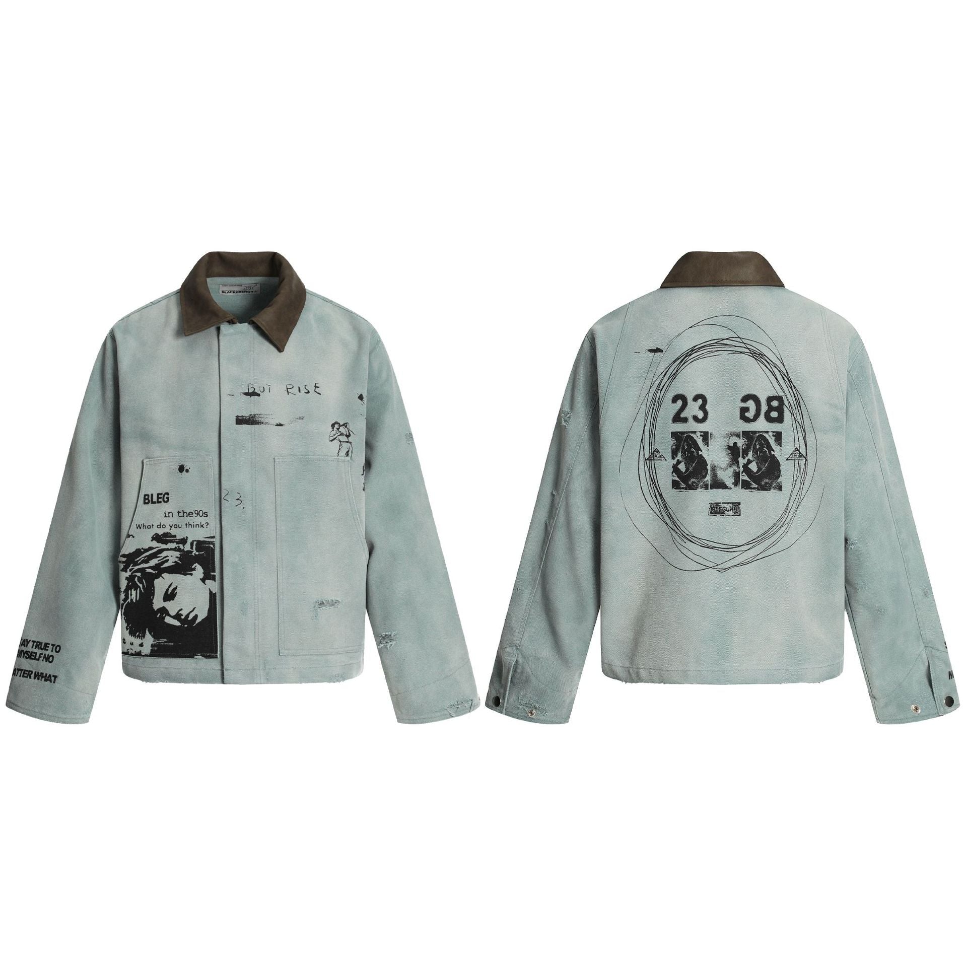 Women Casual Detroit Denim Overcoat