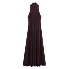 Women Halter Neck Long Dress