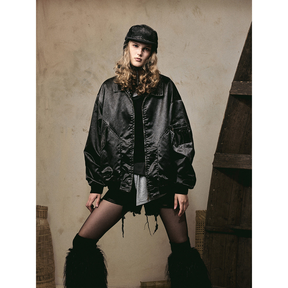 Women Street Retro Splice Jackets