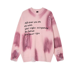 Unisex Knitted Tie Dye Sweater