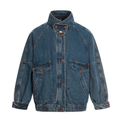 Men Trucker Button Up Denim Jacket