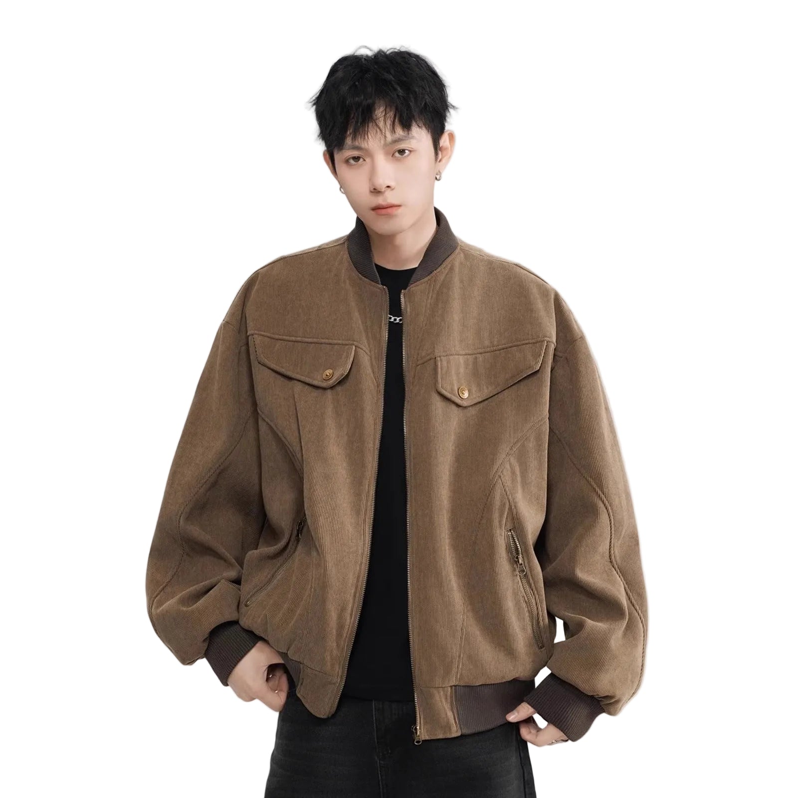 Men Cleanfit Harrington Vintage Varsity Jacket